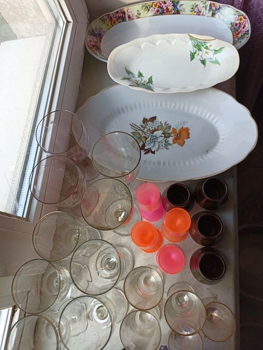 Бокалы,вазы хрусталь винтаж времён СССР.