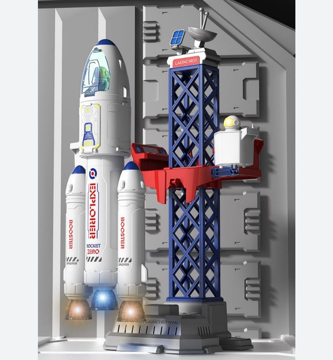 АКЦІЯ! Космічний набір K05 «Space Team», ракета 45 см, світло, звук, 2