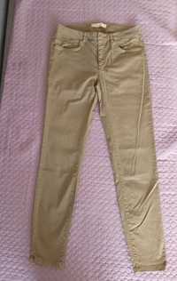 Spodnie damskie Zara Basic, khaki, roz 36
