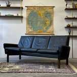 Sofa skórzana 3 os., Dania lata 60/70, vntg, mid-c modern
