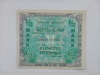 Banknot Niemcy - 1/2 marki z 1944/1945 r. -strefa militarna-