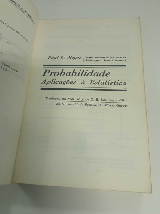 Probabilidade, de Paul L. Meter