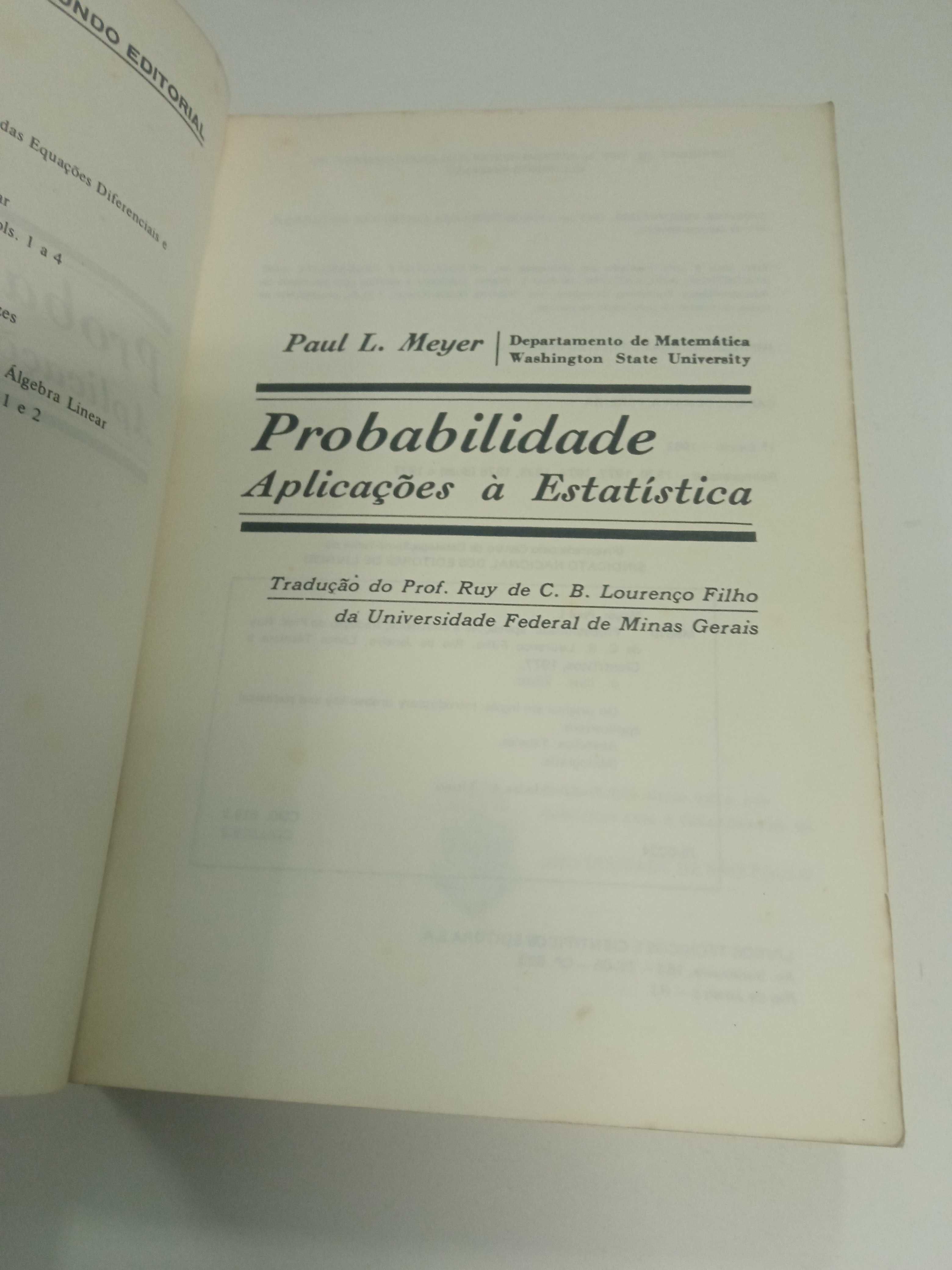 Probabilidade, de Paul L. Meter