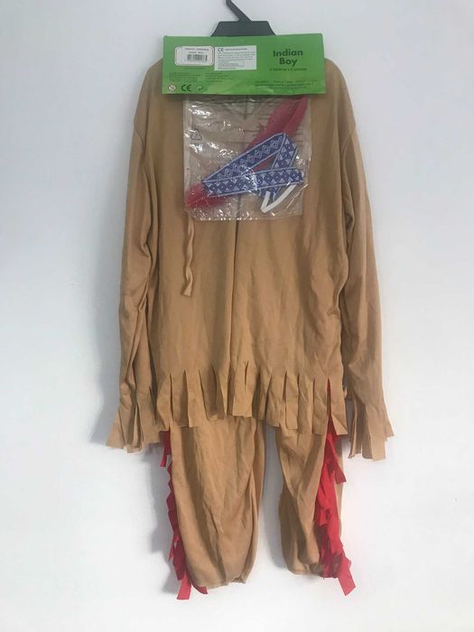 Fato de carnaval disfarce de índio 7 a 10 anos