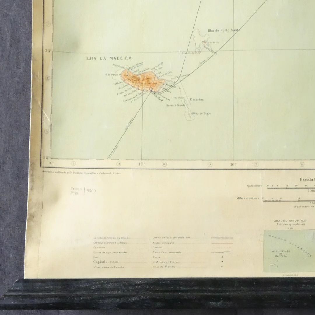 Mapa antigo da Madeira (1935)