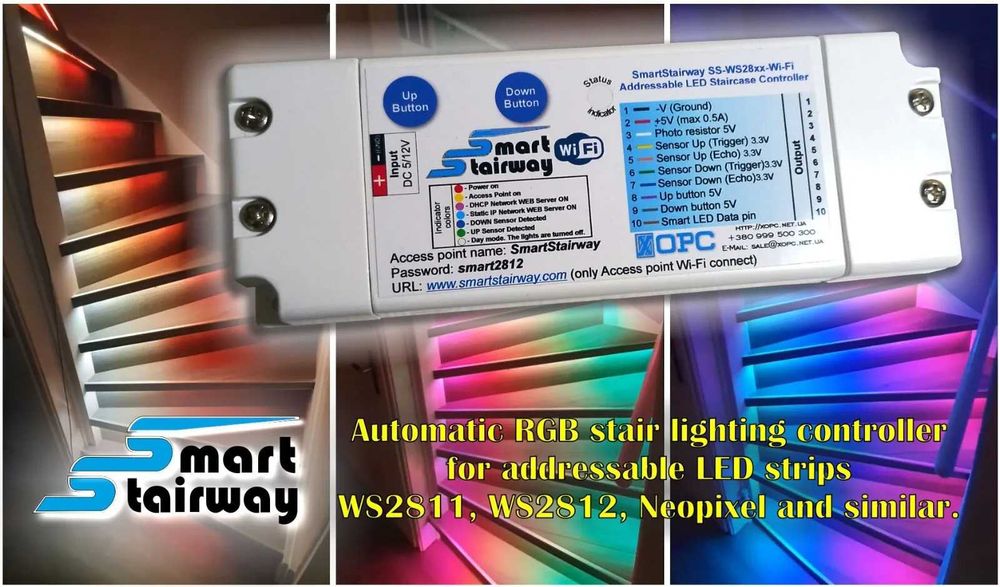 Комплект підсвічування сходів Smart Stairway SS-281x Wi-Fi ARGB