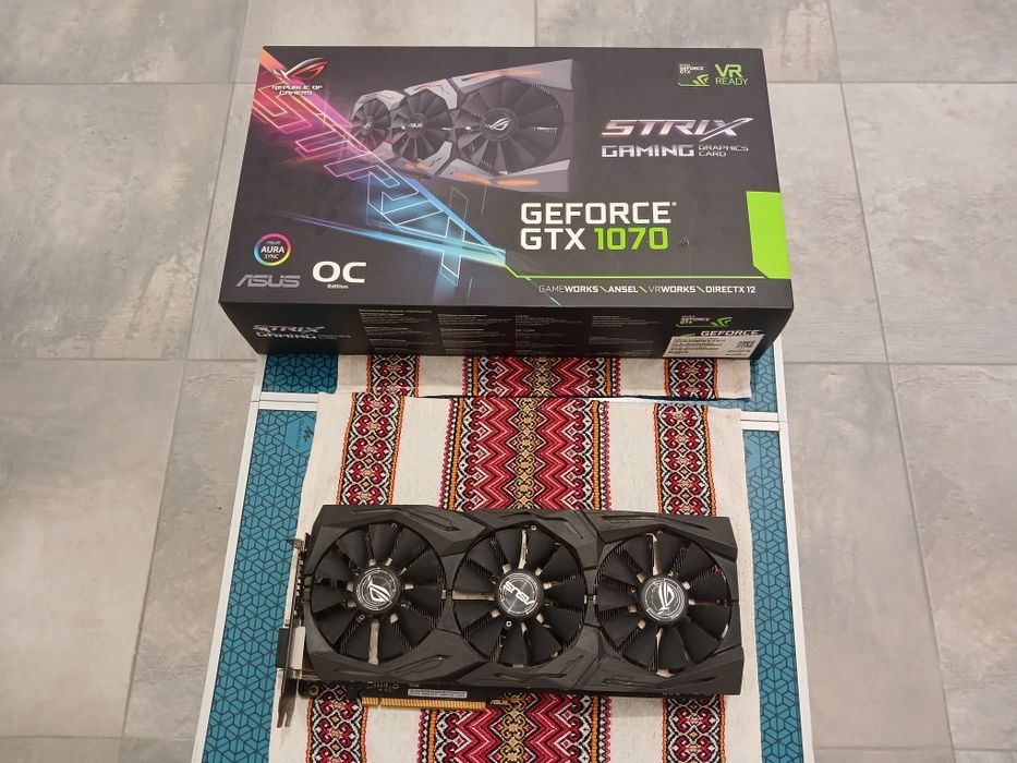Відеокарта Asus ROG GeForce GTX 1070 STRIX OC 8 GB