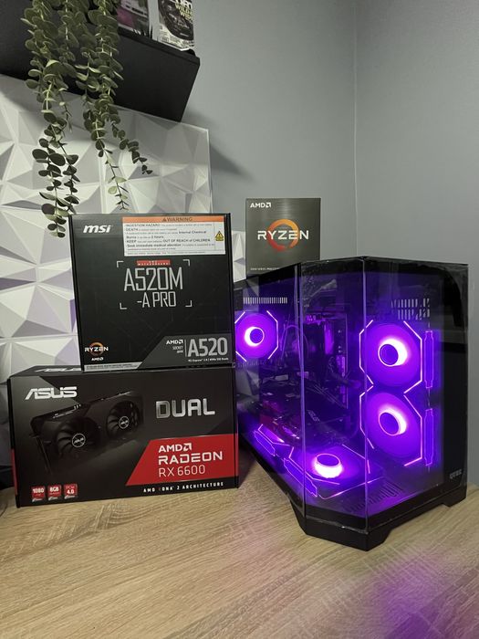 ‼️Ігровий ПК компʼютер(Ryzen 5 5500,DDR4 16GB,RX 6600 8GB,SSD 500GB
