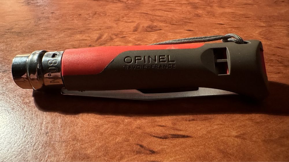 Nóż Opinel No 08 Inox Outdoor Żeglarski z gwizdkiem ratunkowym