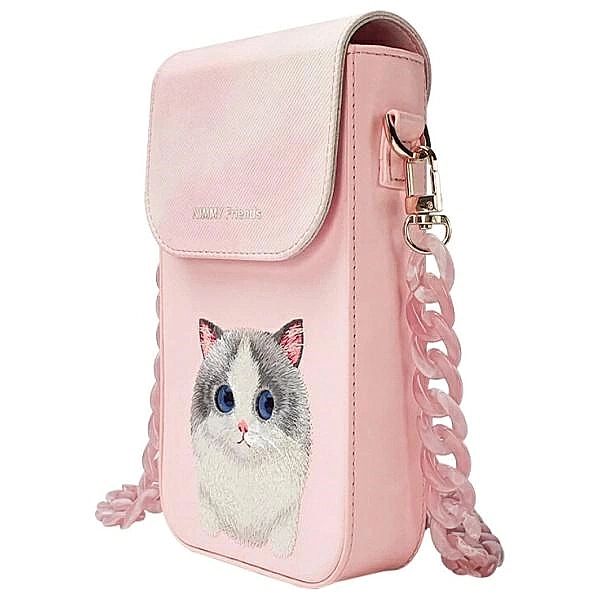 Torebka Nimmy Big Eyed Pet 2.0 Cat na telefon - różowa