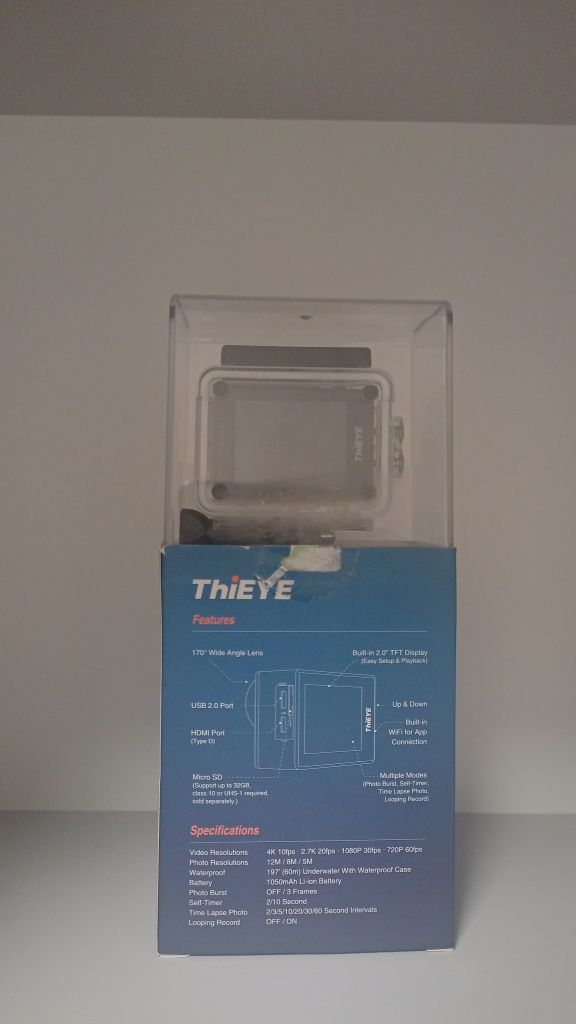 Продам ThiEYE i30+ нет аккумулятора + поплавок и крепление на пузо