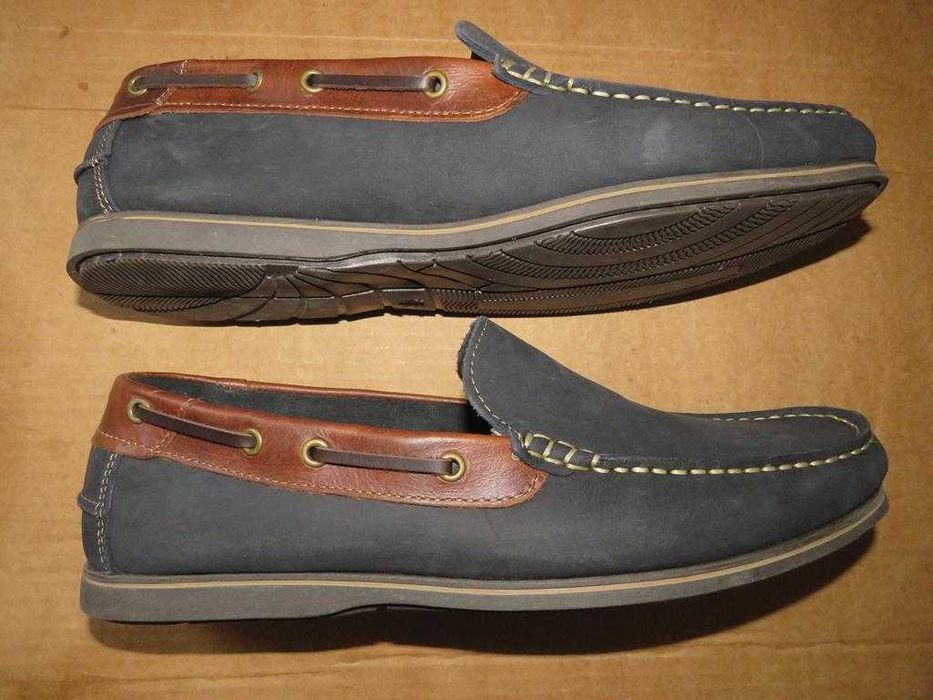 Sapatos náuticos/vela em Pele/Cozidos/Sola Borracha nº44 NOVOS/ESTREAR