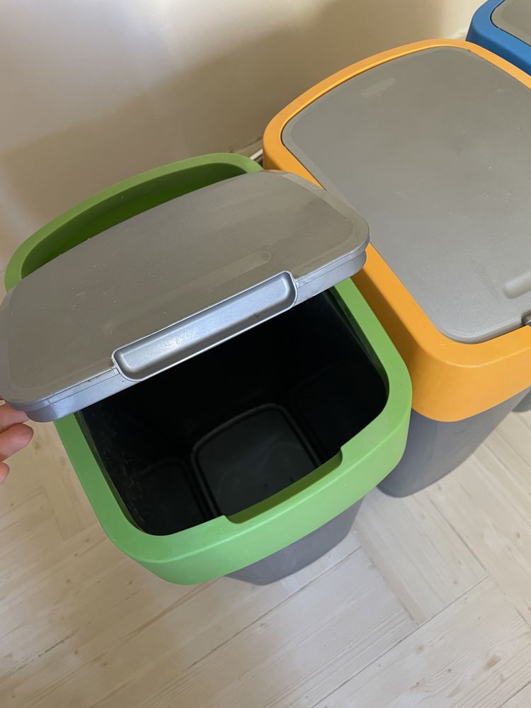 Kosze na śmieci 50 l x 3 150 l  Curver FLIP BIN