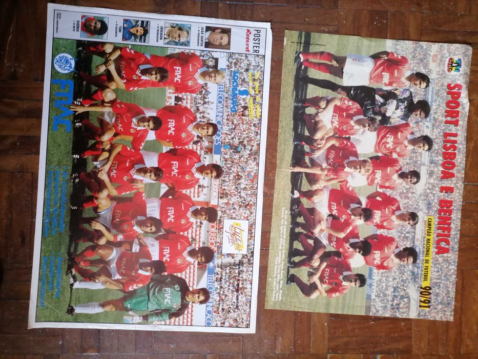 BENFICA Campeão Nacional 87/88 e 90/91 A Capital e TV Guia