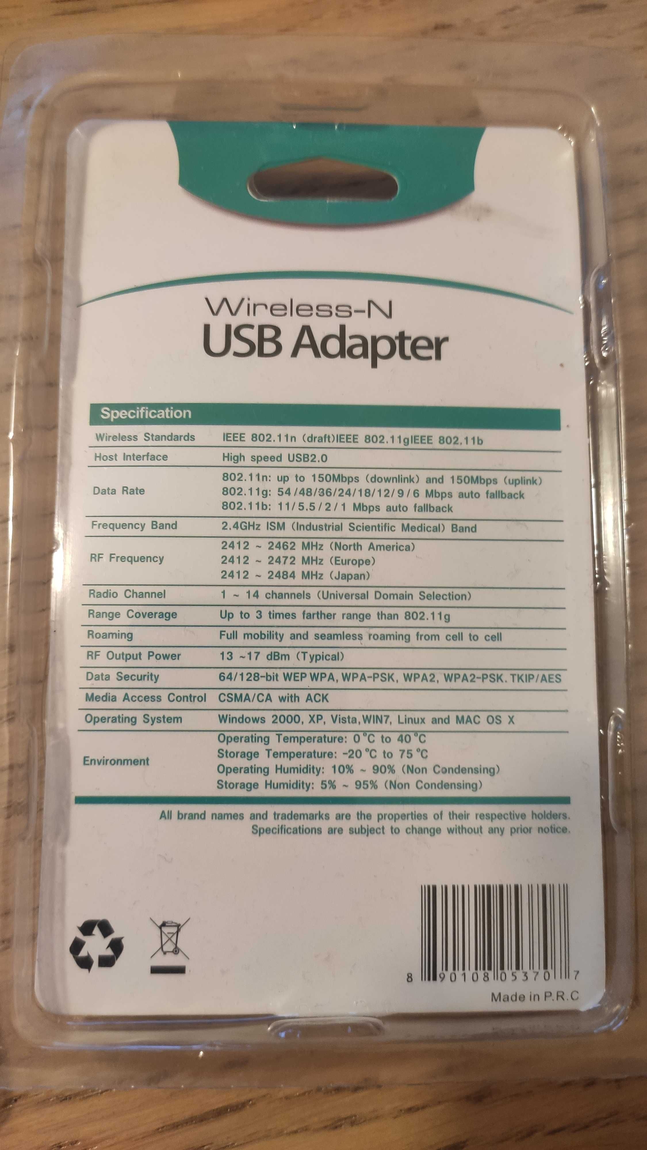 Adaptador Wireless-N USB Adapter
