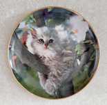 Talerz porcelanowy kot Feanklin Mint