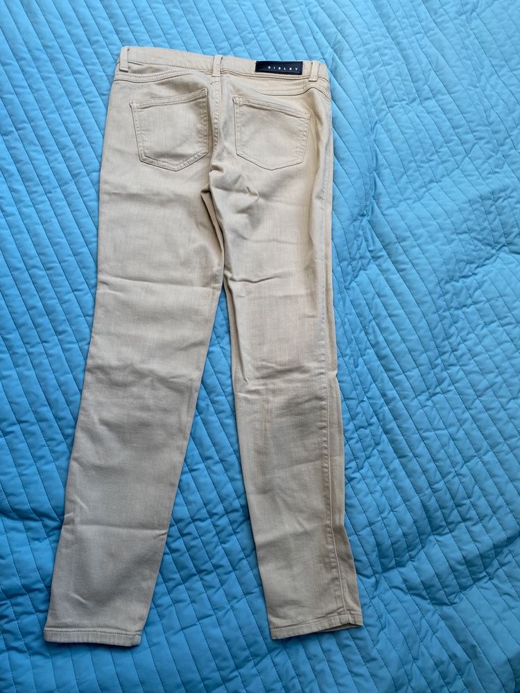 Spodnie letnie damskie Sisley W28 L30 beżowe