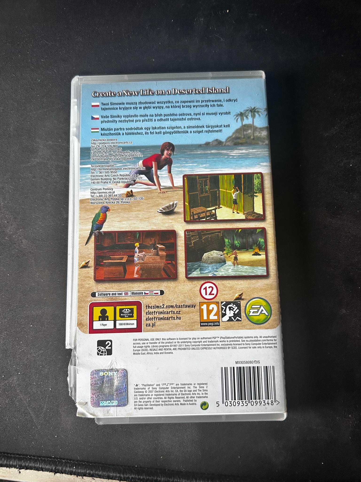 Gra na PSP The Sims 2 Castaway