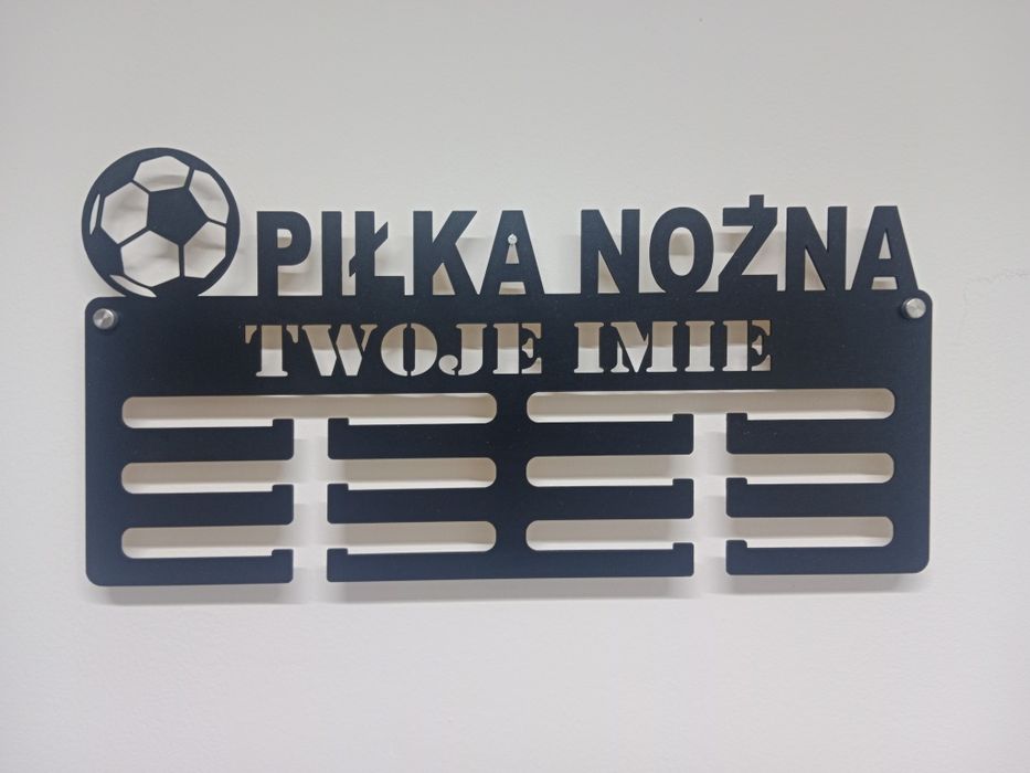 Wieszak na medale 48/50 cm  3 kolory Piłka Nożna unihokej