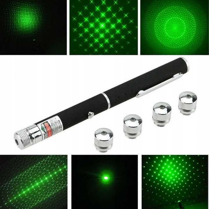 Laser zielony wskaźnik 5 głowic disco