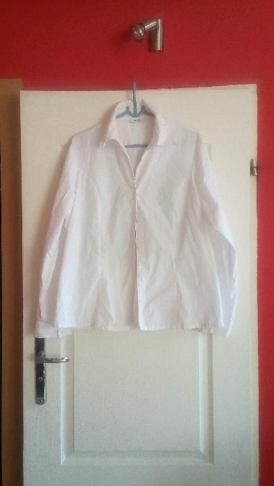 Bluzka koszulowa biała długi rękaw George i 3/4 biust 108 i 110 cm