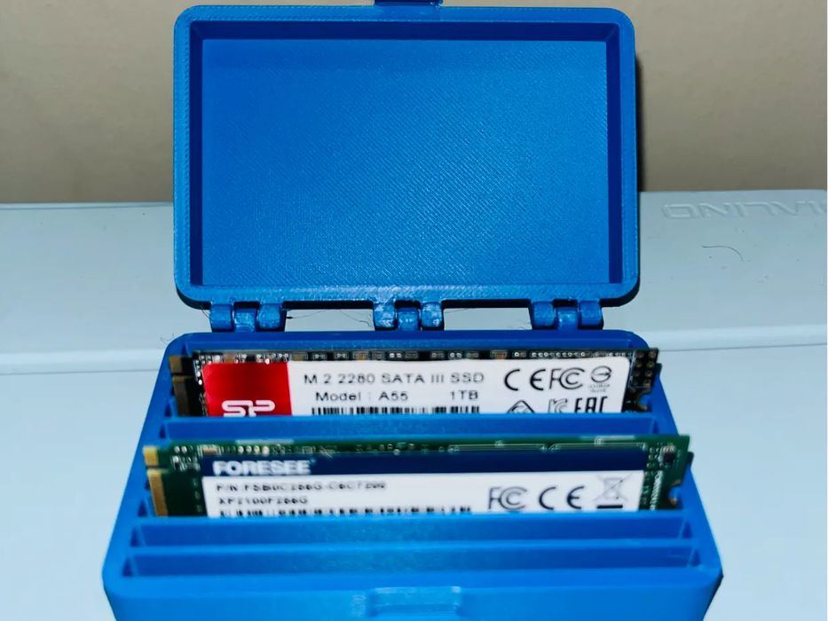 Caixa Organizadora para 10 Discos SSD M.2 NVME mSATA