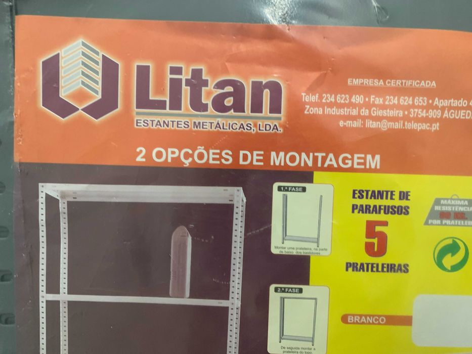 Estante metálica Litan 180x90x40cm