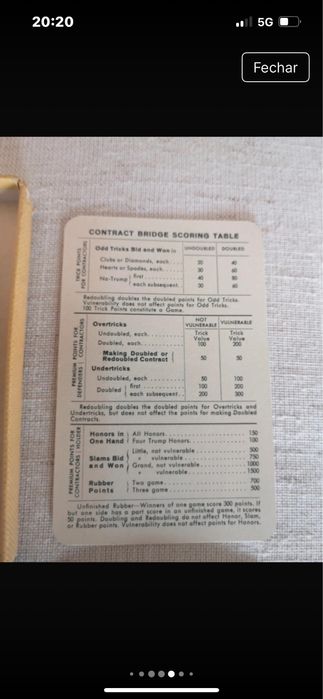 Cartas vintage Heraculo Fournier  2 baralhos