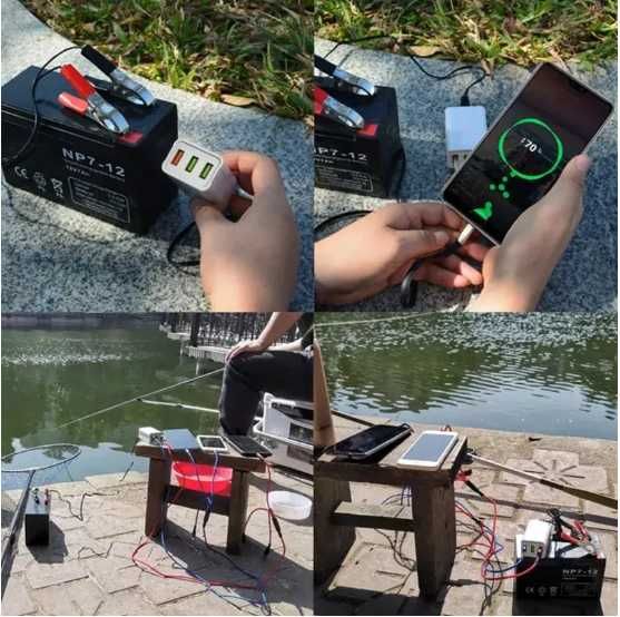 Зарядний пристрій HANZE від АКБ 12 В на 3 USB з QC3.0