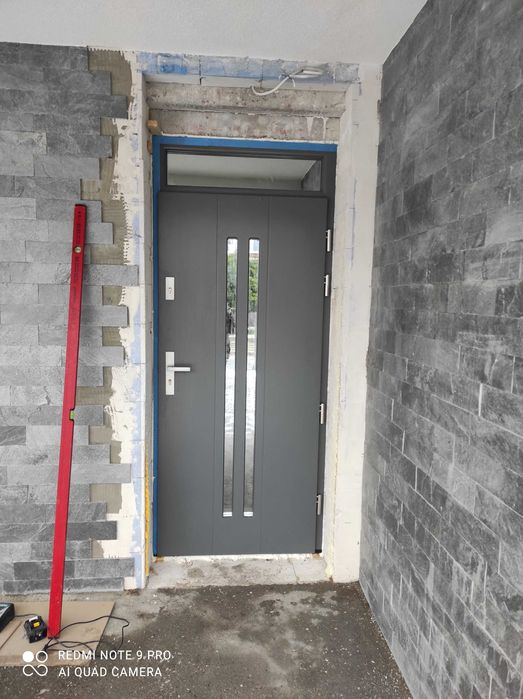 drzwi zewnętrzne drewniane ciepłe U-0.80 montaż dowóz gratis