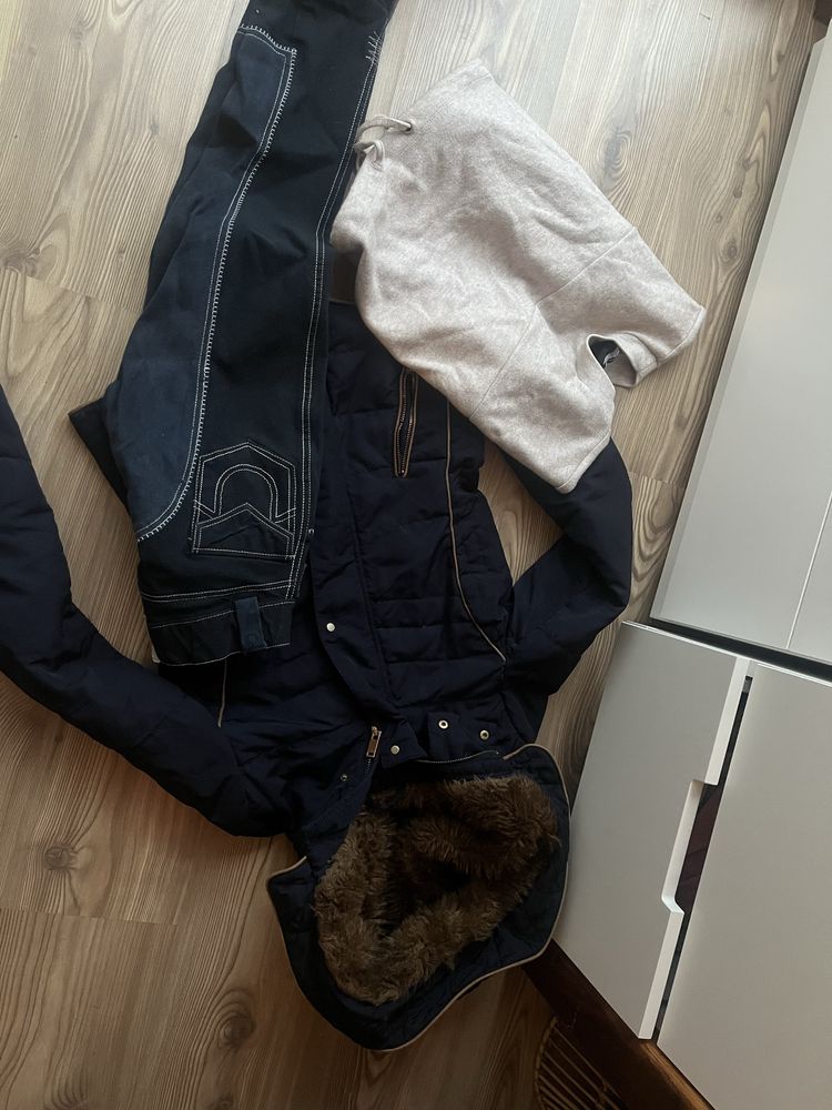 Zestaw kurtka jeździecka + bryczesy + bluza