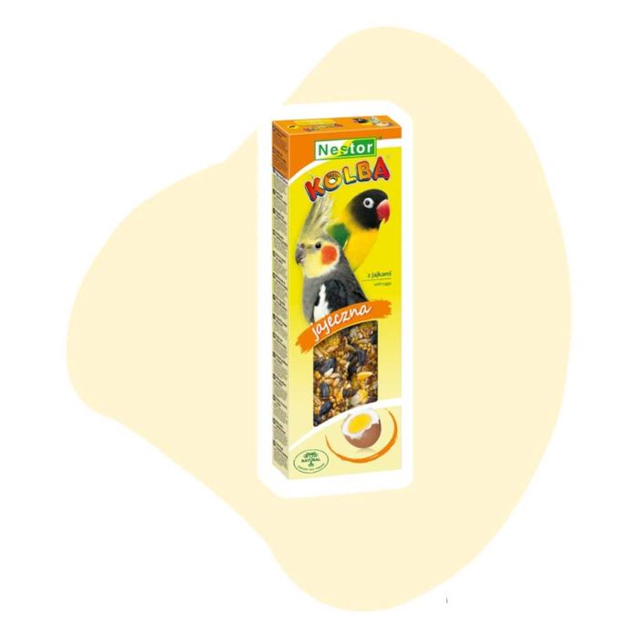 Nestor kolba Classic Średnie papugi Jajeczna 2szt z jajkami