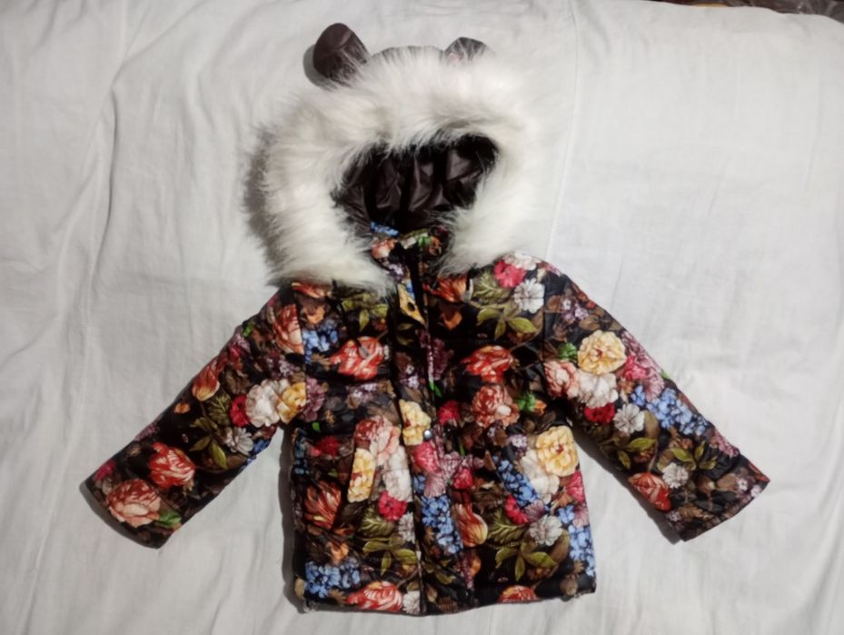 Зимовий комплект на дічинку комбінезон та картка .