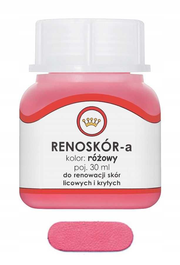 RENOSKÓR farba lakier do skóry różowy 30ml