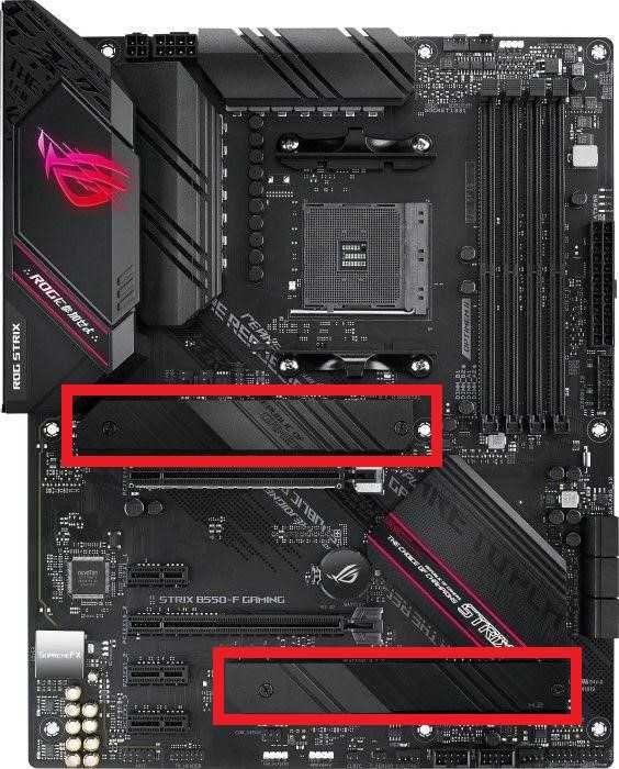 Radiator M.2 płyty głównej ASUS ROG STRIX B550-F GAMING
