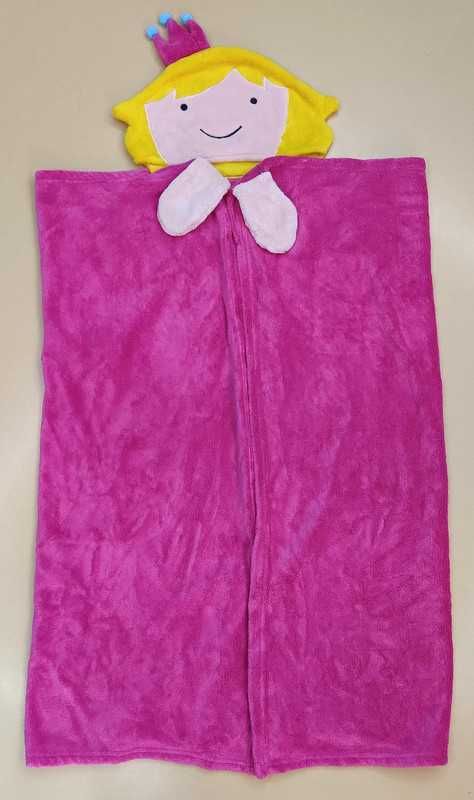 Koc polarowy podróżny poduszka 2w1 księżniczka 90x125