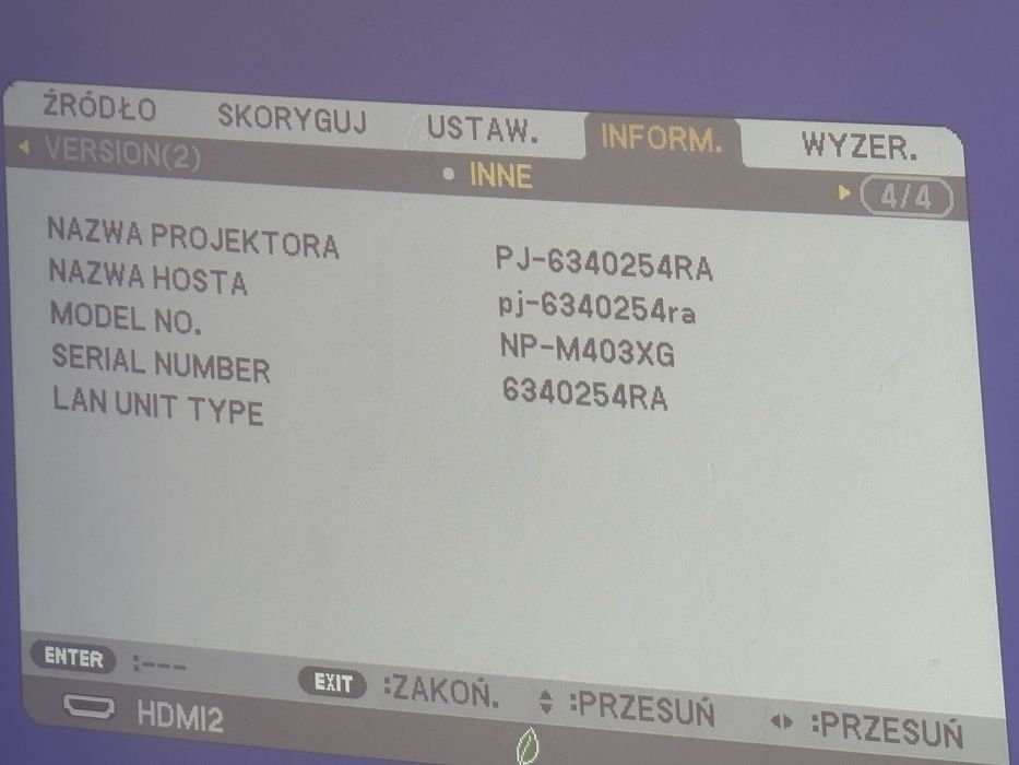 Projektor Nec np-m403x