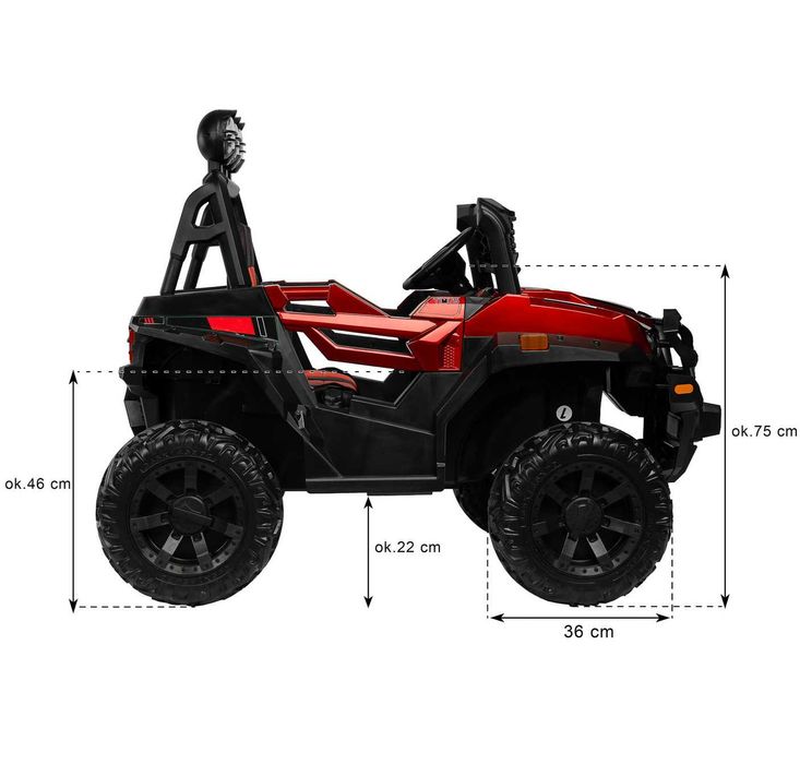 Udźwig 50kg Auto akumulator dwuosobowe 4x4 180W Pojazd TIMUS samochód