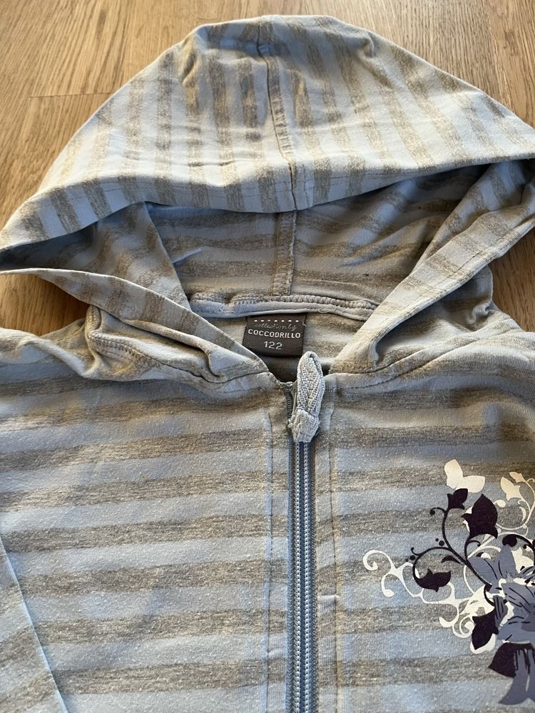 Bluza dresowa lekka Coccodrilo w paski - 122 cm