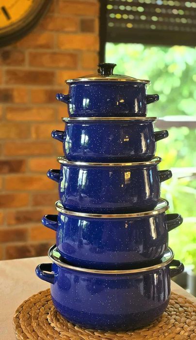 Promicja 79 zl  Garnki emaliowane w kropki