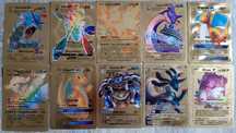 Cartas de Pokemon Gold diversas