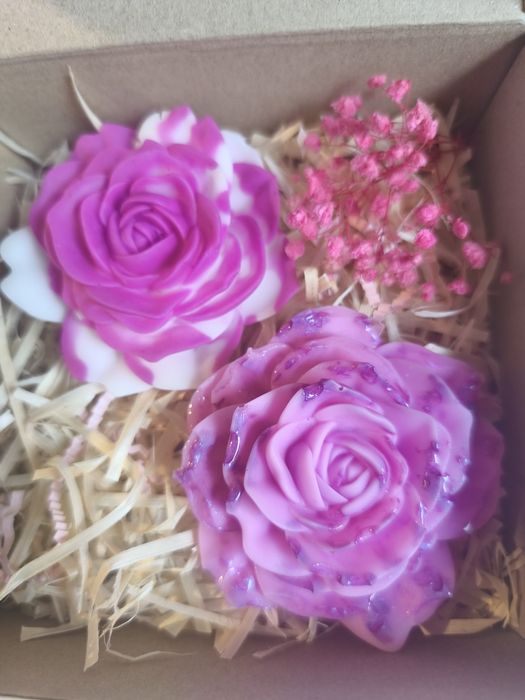 Mydełka róże duże kwiaty