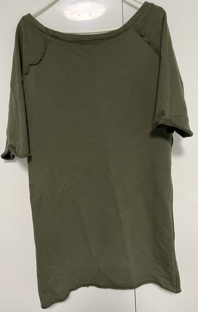 Włoska sukienka dresowa tunika khaki roz.M/L