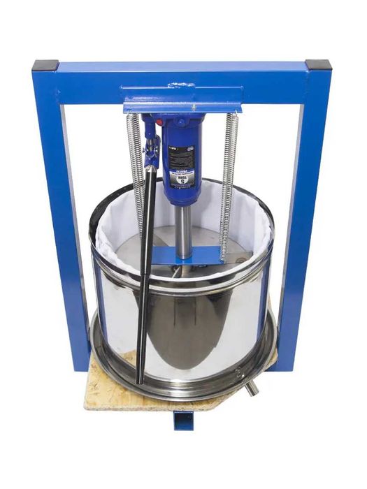 Прес для соку гідравлічний ручний з кошиком із нержавійки 25 літрів