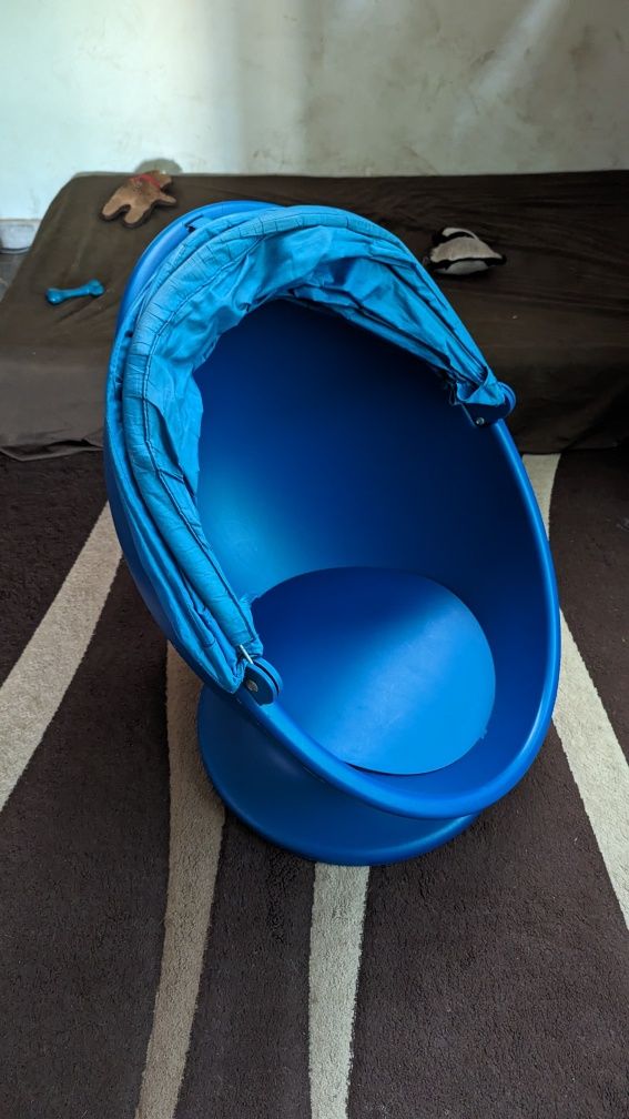 Fotel obrotowy Ikea Lomsk niebieski