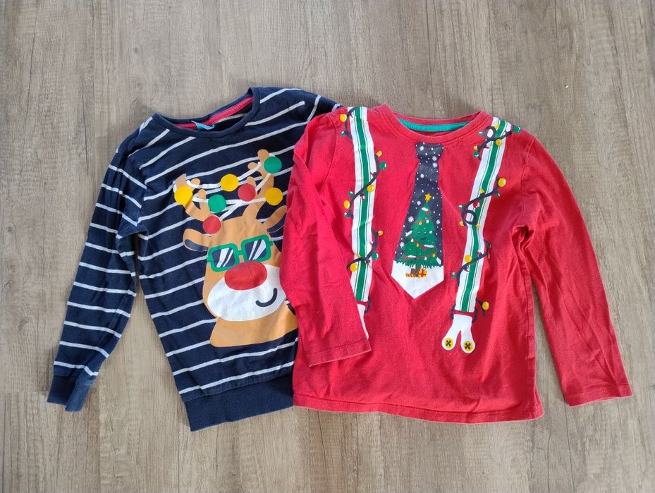 Bluzki na długi rękaw świąteczne roz. 122