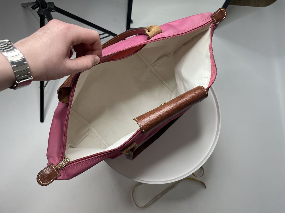 Сумка Longchamp Le Pliage оригінал шопер лонгчемп рожева винтаж