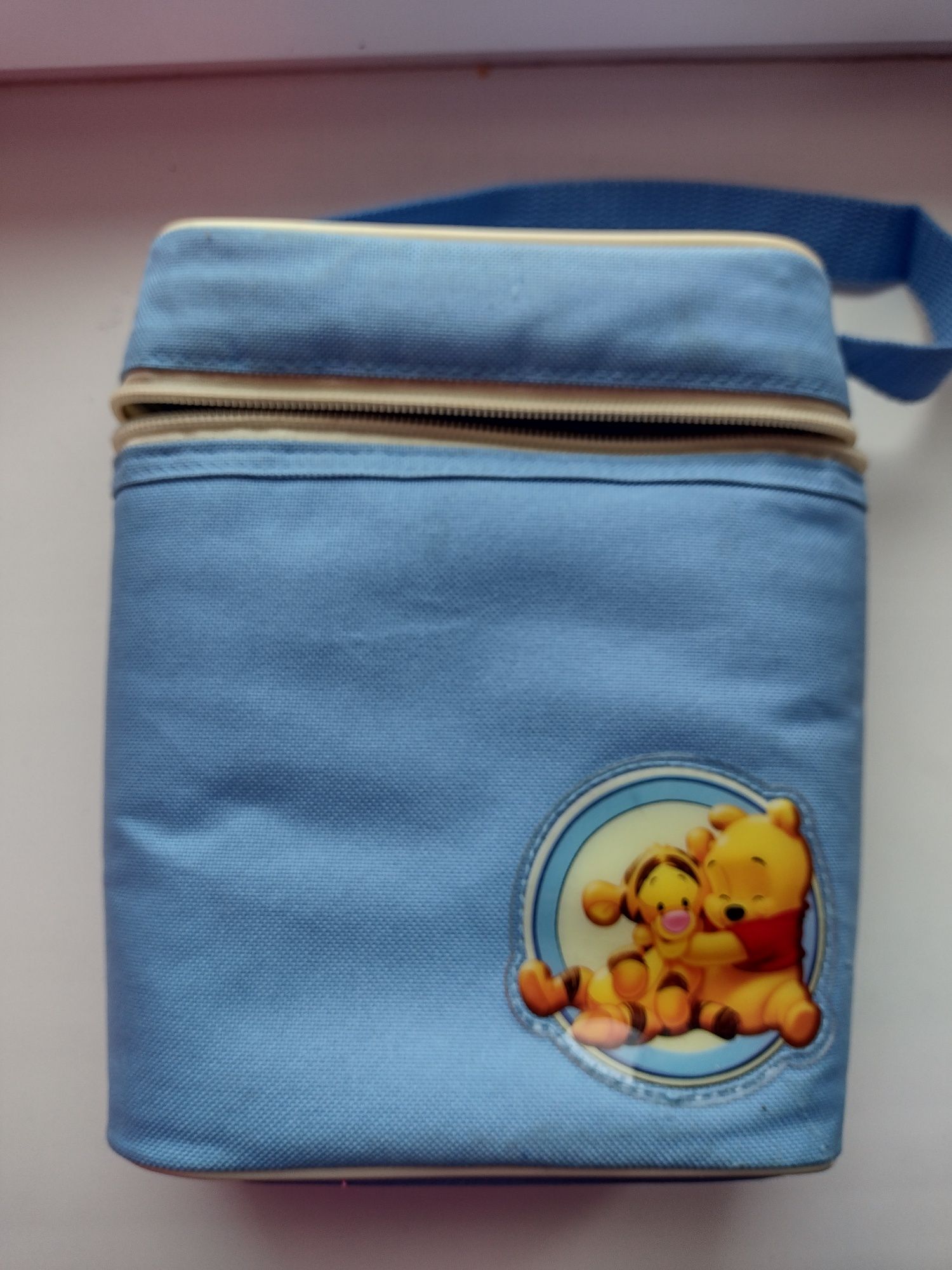 Термос сумка голубого кольору