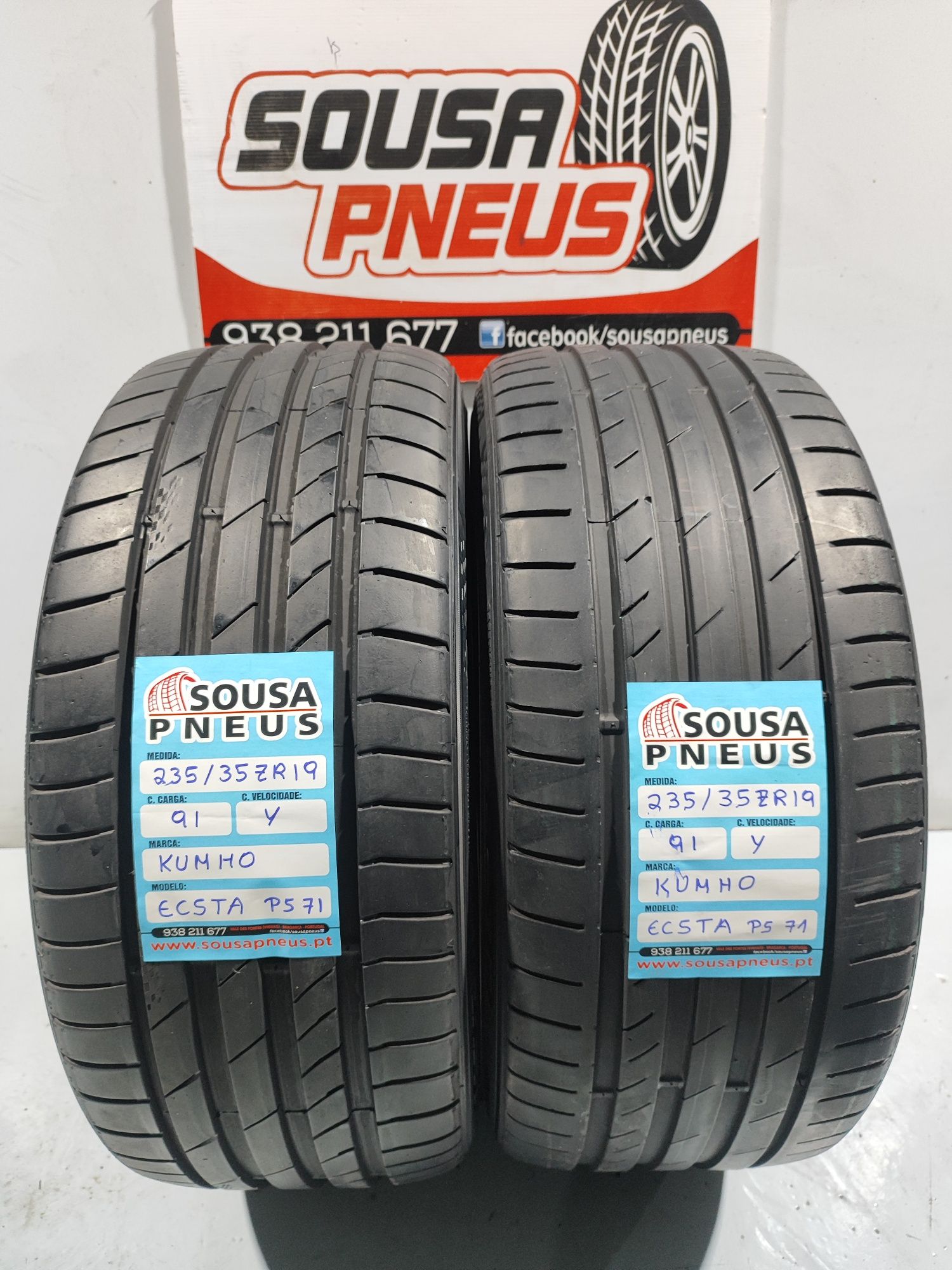 2 pneus semi novos 235-35R19 kumho - Oferta dos Portes