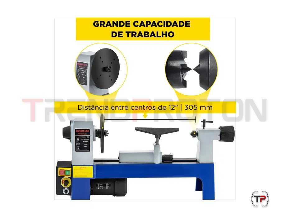 Torno Mecânico p/ Madeira 203x305mm